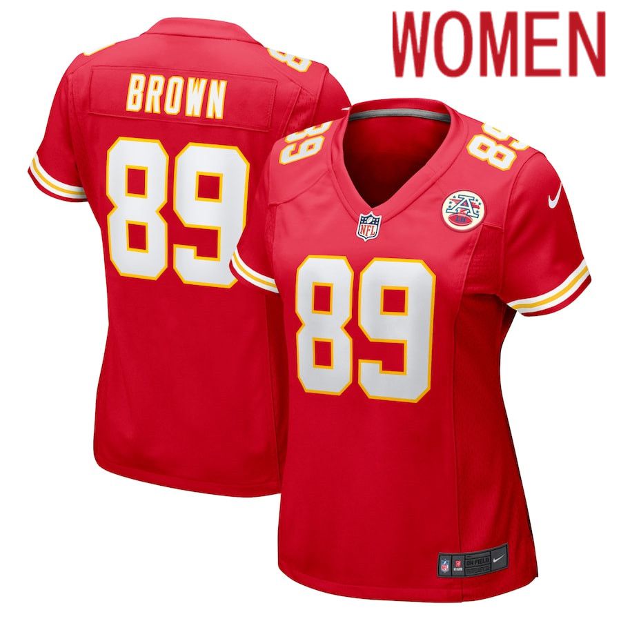 Women Kansas City Chiefs #89 Daniel Brown Nike Red Game NFL Jersey->women nfl jersey->Women Jersey